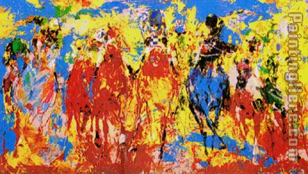 Stretch Stampede painting - Leroy Neiman Stretch Stampede art painting